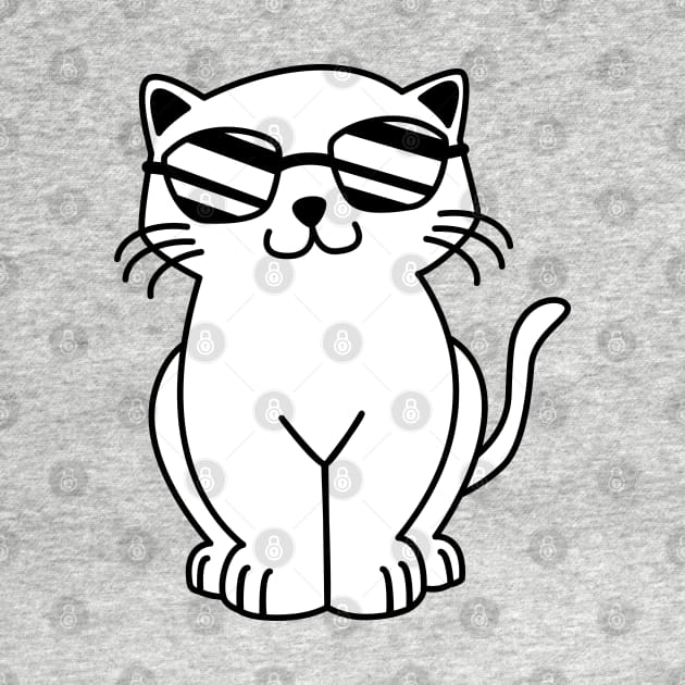 Cat Wearing Sunglasses - funny cat design by Ebhar